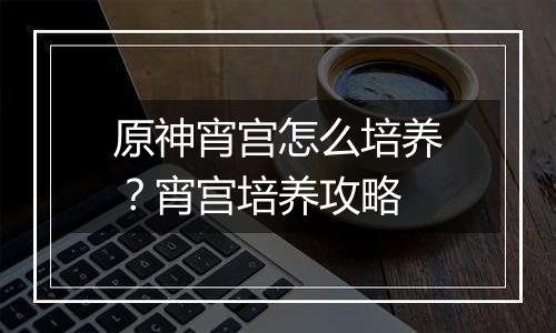 原神宵宫怎么培养？宵宫培养攻略
