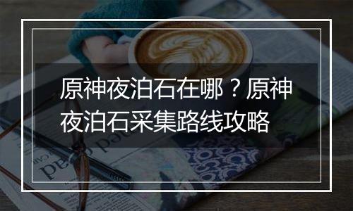 原神夜泊石在哪？原神夜泊石采集路线攻略